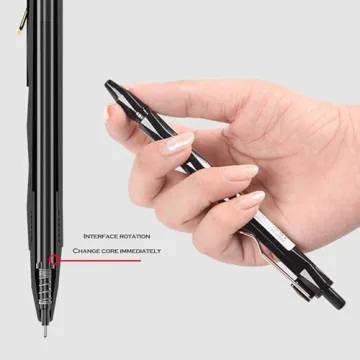 DUNBONG Retractable 0.5mm Gel Pens - Box of 6 Stylish Pens