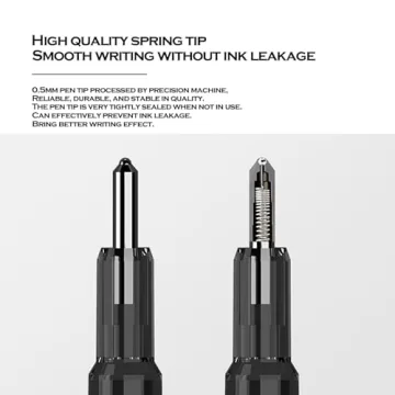 DUNBONG Retractable 0.5mm Gel Pens - Box of 6 Stylish Pens