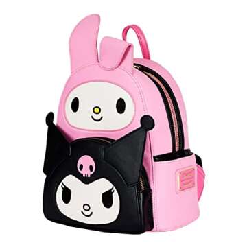 Loungefly Hello Kitty My Melody Double Pocket Shoulder Bag