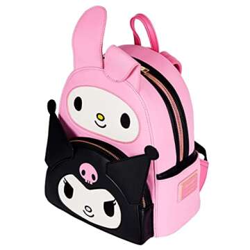 Loungefly Hello Kitty My Melody Double Pocket Shoulder Bag