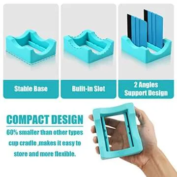 Compact Silicone Cup Cradle for Crafting and Decals