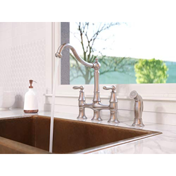 Pfister Courant Kitchen Faucet with Side Sprayer - Stainless Steel