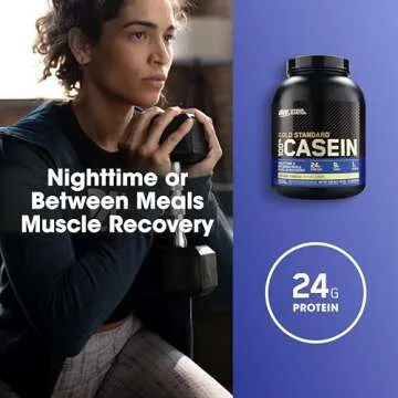 Optimum Nutrition Gold Standard 100% Micellar Casein Protein Powder, Slow Digesting, Helps Keep You Full, Overnight Muscle Recovery, Creamy Vanilla, 4 Pound (Packaging May Vary)