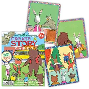 eeBoo: Create and Tell Me A Story Cards, Tell Me a Story, Back to School, 36 Cards Included, Develop Creative Storytelling Skills, for Ages 3 and up