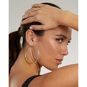 Shop Durable MILLA 14K Gold Hoop Earrings for Women