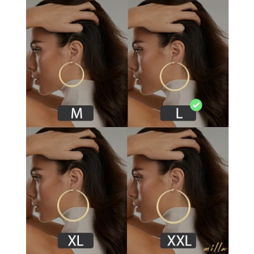 Shop Durable MILLA 14K Gold Hoop Earrings for Women