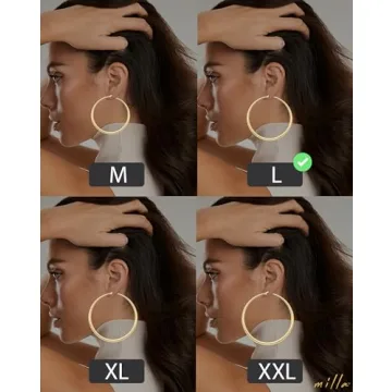 Shop Durable MILLA 14K Gold Hoop Earrings for Women