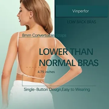 Multiway Low Back Bras Deep V Plunge for Women