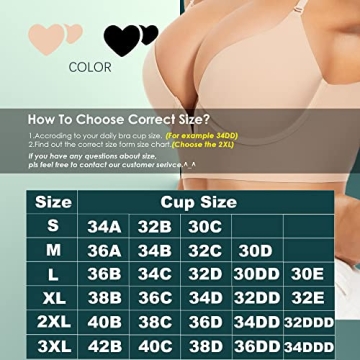 Multiway Low Back Bras Deep V Plunge for Women