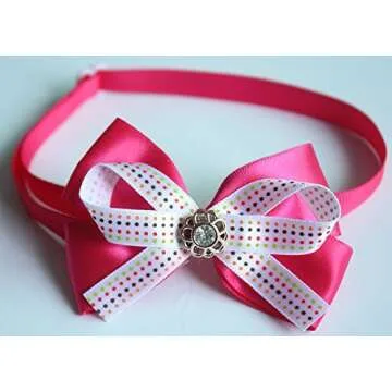 yagopet 10pcs Hot Pet Dog Bow tie Mix Gilrs Colors Cat Dog Bowtie neckties Adjustable Pet Pet Collars Dog Grooming Products Dog Accessories