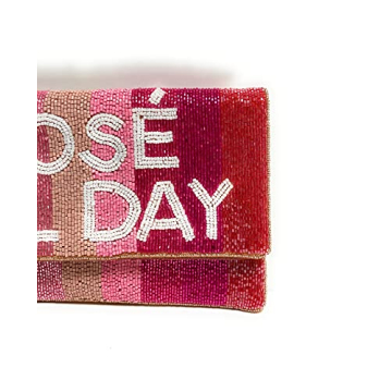 Twine and Love Rose All Day Clutch Purse, Beaded Clutch Purse, Bride Gift For Bride, Bride Gifts, Bridal Gift for Bride, Engagement Gift, Bachelorette Gift, Bridal Shower Gift, Pink
