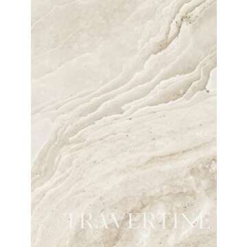 Travertine Decorative Coffee Table Styling Book Earthy Tones