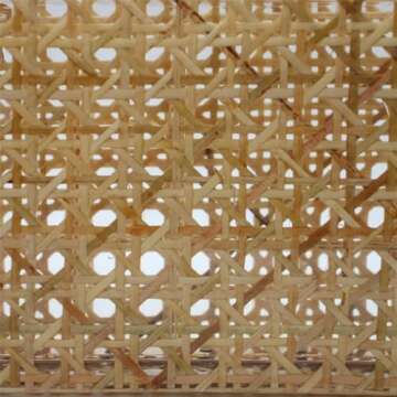 RomanticDesign Women Acrylic Handbag Rattan Woven Pattern Square Box Crossbody Handbag Shoulder Bag Chain Purse, Brown