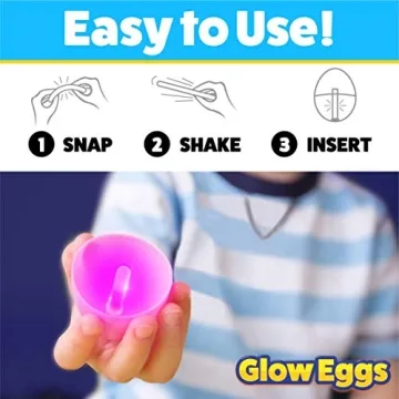 PartySticks Glow Easter Eggs & Mini Glow Sticks 96pcs