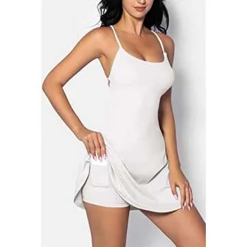 QINSEN Open Back Workout Dress for Women - Stylish Activewear