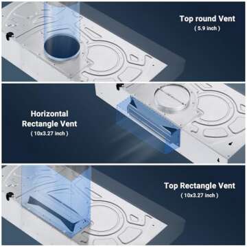 AMZCHEF Under Cabinet Range Hood 30 Inch, 700CFM Stainless Steel Kitchen Stove Vent Hood 3 Speed Exhaust Fan Touch Control LED lights Dishwasher-Safe Baffle Filters Three Outlet Design