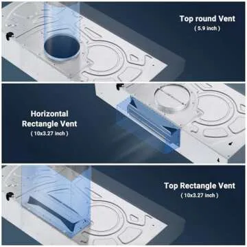 AMZCHEF Under Cabinet Range Hood 30 Inch, 700CFM Stainless Steel Kitchen Stove Vent Hood 3 Speed Exhaust Fan Touch Control LED lights Dishwasher-Safe Baffle Filters Three Outlet Design