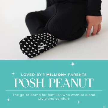 Posh Peanut Baby Boy Footie Pajamas - Soft Bamboo 2-Way Zipper