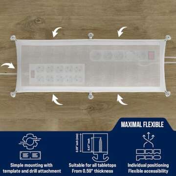 Cable Management Net for a Clutter-Free Workspace