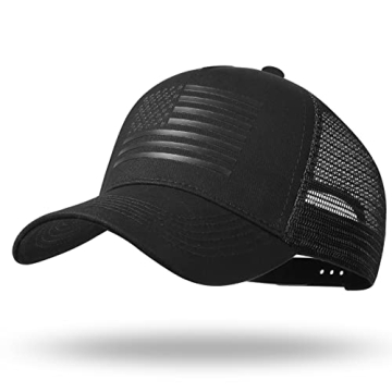 Stylish American Flag Trucker Hat - Snapback & Breathable Mesh Cap for All