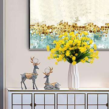 Grunyia UV Resistant Artificial Flowers for Outdoor Decor