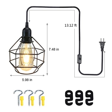 Stylish HCSM Industrial Pendant Light with Switch