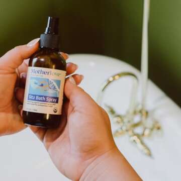 Motherlove Sitz Bath Spray (4 oz Value Size) Sitz Bath for Postpartum Care—Herbal Perineal Spray w/Witch Hazel—USDA Organic, Vegan, & Cruelty Free