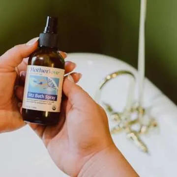 Motherlove Sitz Bath Spray (4 oz Value Size) Sitz Bath for Postpartum Care—Herbal Perineal Spray w/Witch Hazel—USDA Organic, Vegan, & Cruelty Free