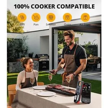 Vicseed Wireless Meat Thermometer - High Accuracy & Dual Alerts