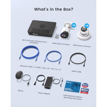 Swann 12MP Security Camera System with 16 IP Cameras