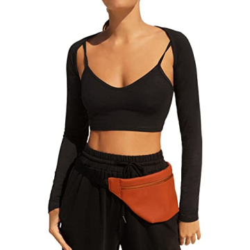 Verdusa Women's Long Sleeve Black Shrug for Casual Style