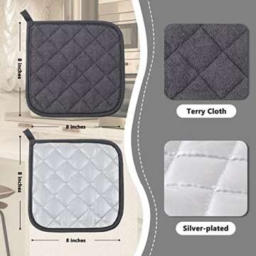 Joyhalo 4 Pack Pot Holders for Kitchen Clearance, Hot Pads for Kitchen, Countertops, Oven Pot Holder...