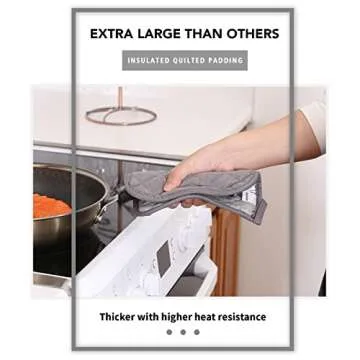 Joyhalo 4 Pack Pot Holders for Kitchen Clearance, Hot Pads for Kitchen, Countertops, Oven Pot Holders Bulk, Potholders Sets for Kitchens Heat Resistant, Grey