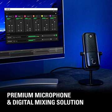 Elgato Wave:3 - USB Condenser Microphone and Digital Mixer for Streaming, Recording, Podcasting - Clipguard, Capacitive Mute, Plug & Play for PC/Mac (Renewed)