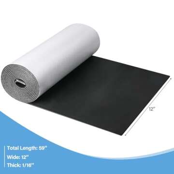 Foam Insulation Neoprene Sheets with Adhesive,Multi-Function Soundproof Large Marine Closed Cell Neo...