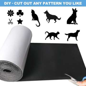 Foam Insulation Neoprene Sheets with Adhesive,Multi-Function Soundproof Large Marine Closed Cell Neoprene Rubber Roll (W：12 Inch T:1/16 Inch L:59 Inch,Black)