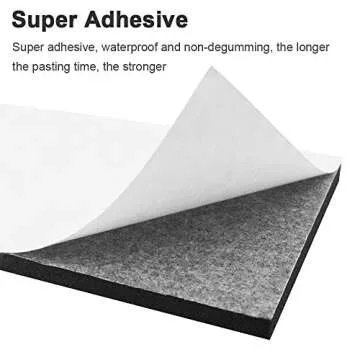 Foam Insulation Neoprene Sheets with Adhesive,Multi-Function Soundproof Large Marine Closed Cell Neoprene Rubber Roll (W：12 Inch T:1/16 Inch L:59 Inch,Black)