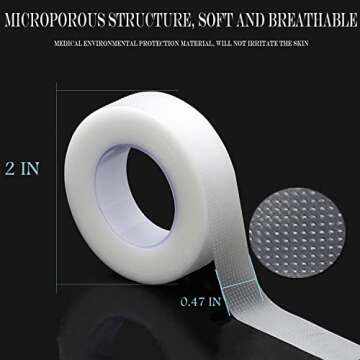 JASSINS 6 Rolls PE Eyelash Tape - Micropore Adhesive for Extensions