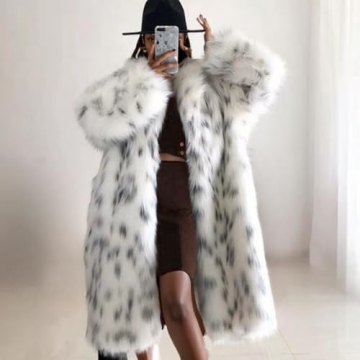 Elegant Tinhulf Faux Fur Winter Coat for Women