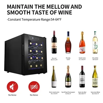 Compact 12 Bottle Wine Cooler with Touch Screen Control