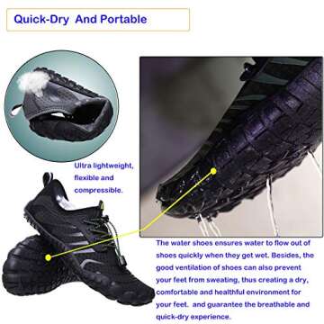 Unisex Quick Dry Aqua Shoes for Beach & Water Activities