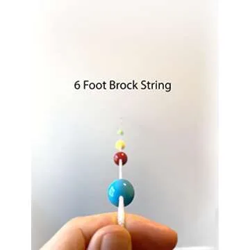 Brock String - Vision Convergence Training - Convergence Insufficiency Tool - Train Vision, Athletic Performance, and More!, White, 6 foot