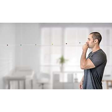 Brock String - Vision Convergence Training - Convergence Insufficiency Tool - Train Vision, Athletic Performance, and More!, White, 6 foot