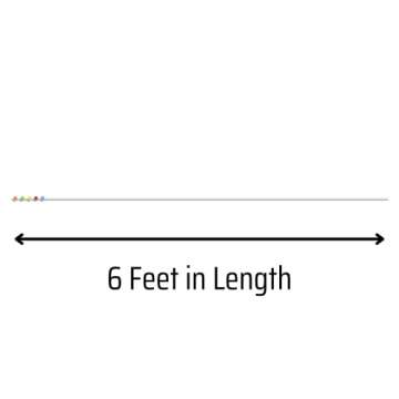 Brock String - Vision Convergence Training - Convergence Insufficiency Tool - Train Vision, Athletic Performance, and More!, White, 6 foot