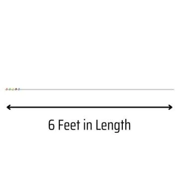 Brock String - Vision Convergence Training - Convergence Insufficiency Tool - Train Vision, Athletic Performance, and More!, White, 6 foot