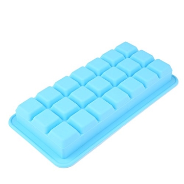 Mirenlife Silicone Ice Cube Trays with Lids, Set of 2