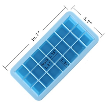 Mirenlife Silicone Ice Cube Trays with Lids, Set of 2