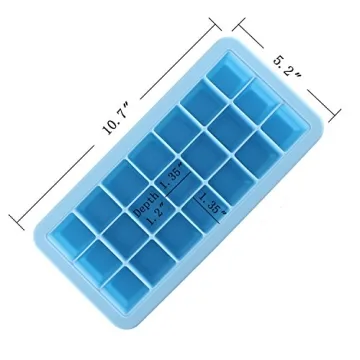 Mirenlife Silicone Ice Cube Trays with Lids, Set of 2
