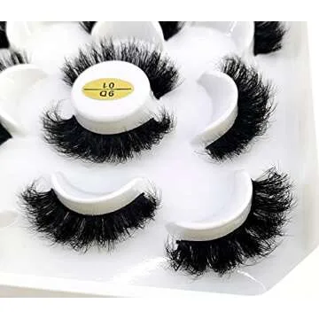 HBZGTLAD new 5 Pairs 25 mm 3d Mink Lashes Bulk Faux with Custom Natural Mink Lashes Pack Short Wholesales Natural False Eyelashes (9D-01)