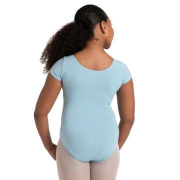 Capezio Little Girls' Classic Short Sleeve Leotard,Light Blue,T (2-4)